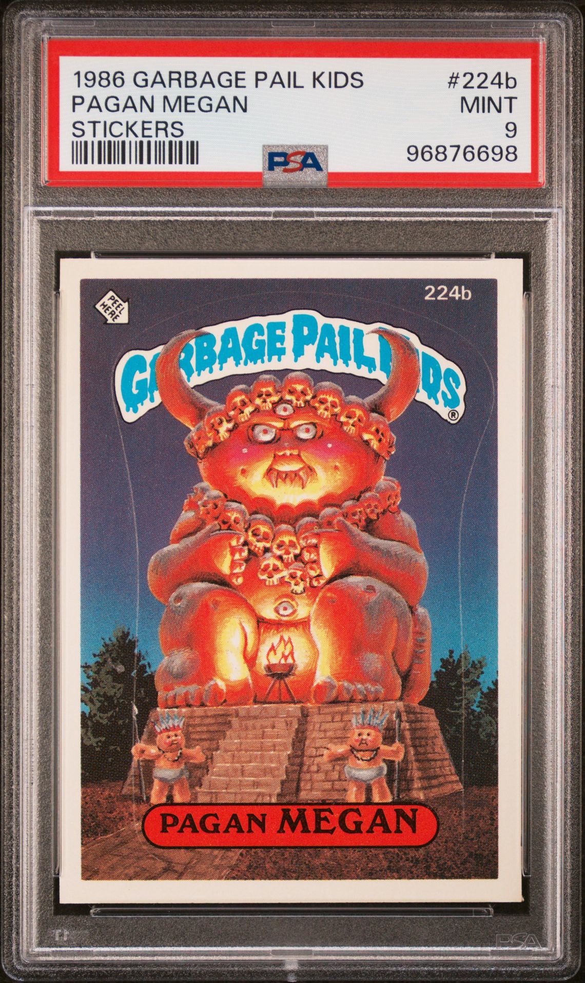 1986 Topps GARBAGE PAIL KIDS STICKERS #224b Pagan Megan front