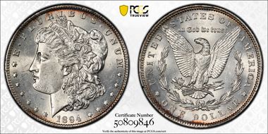 1894 $1 AU58