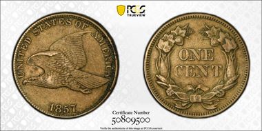 1857 1C Flying Eagle XF40
