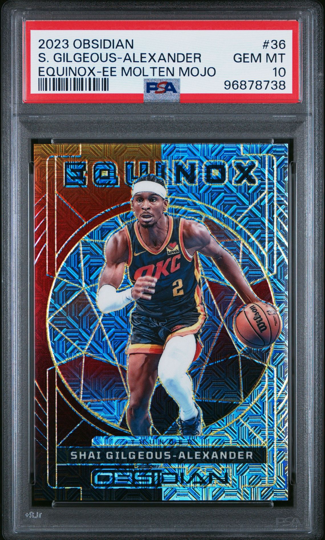 2023 Panini PANINI OBSIDIAN EQUINOX EE MOLTEN MOJO #36 S. Gilgeous-Alexander front