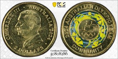 2024 $2 Olympic Team Colorized Community MS66