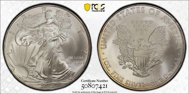 2010 $1 Silver Eagle MS69