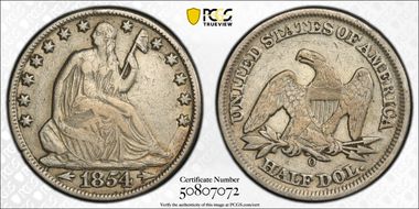 1854-O 50C Arrows N1