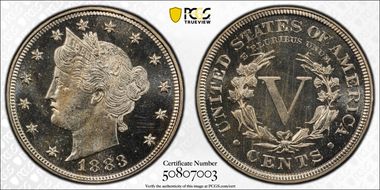 1883 5C With CENTS PR66CAM