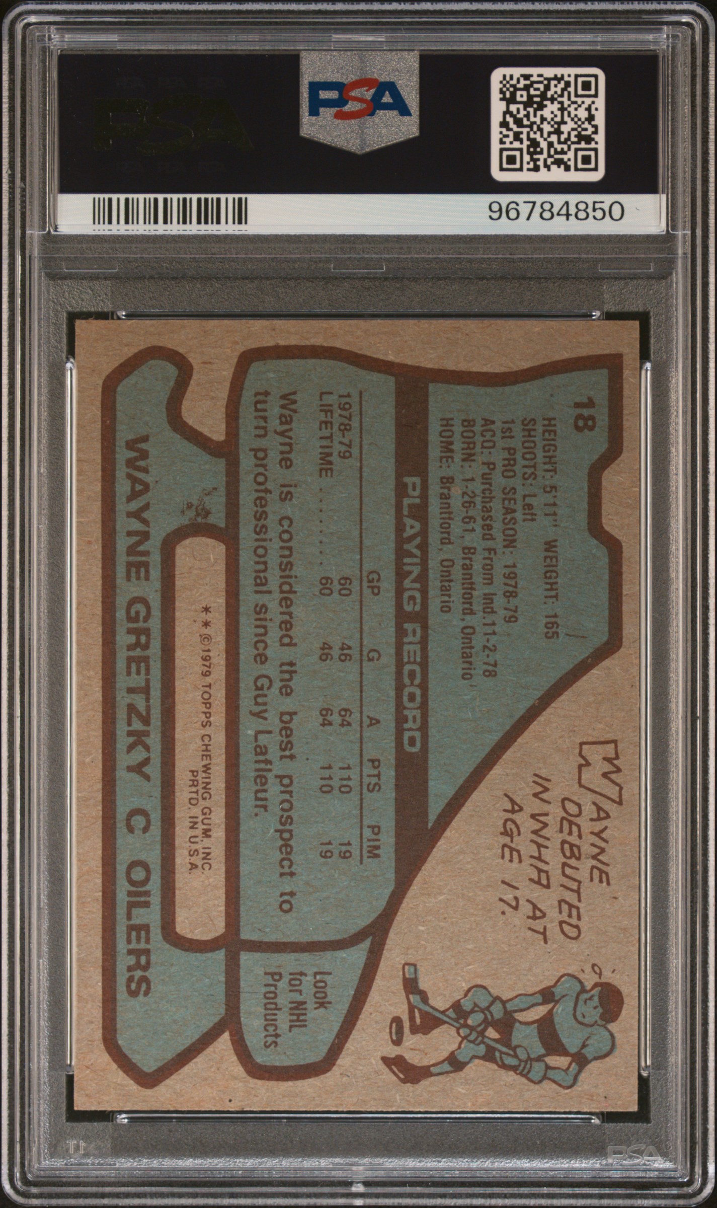 1979 Topps Wayne Gretzky #18 Nm 7 back