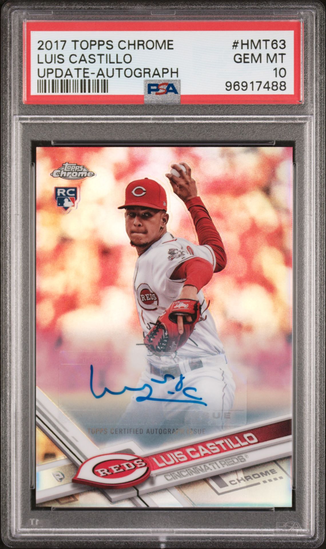 2017 Topps TOPPS CHROME UPDATE AUTOGRAPH #HMT63 Luis Castillo front