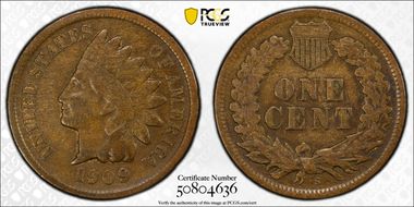 1909-S 1C Indian F15BN