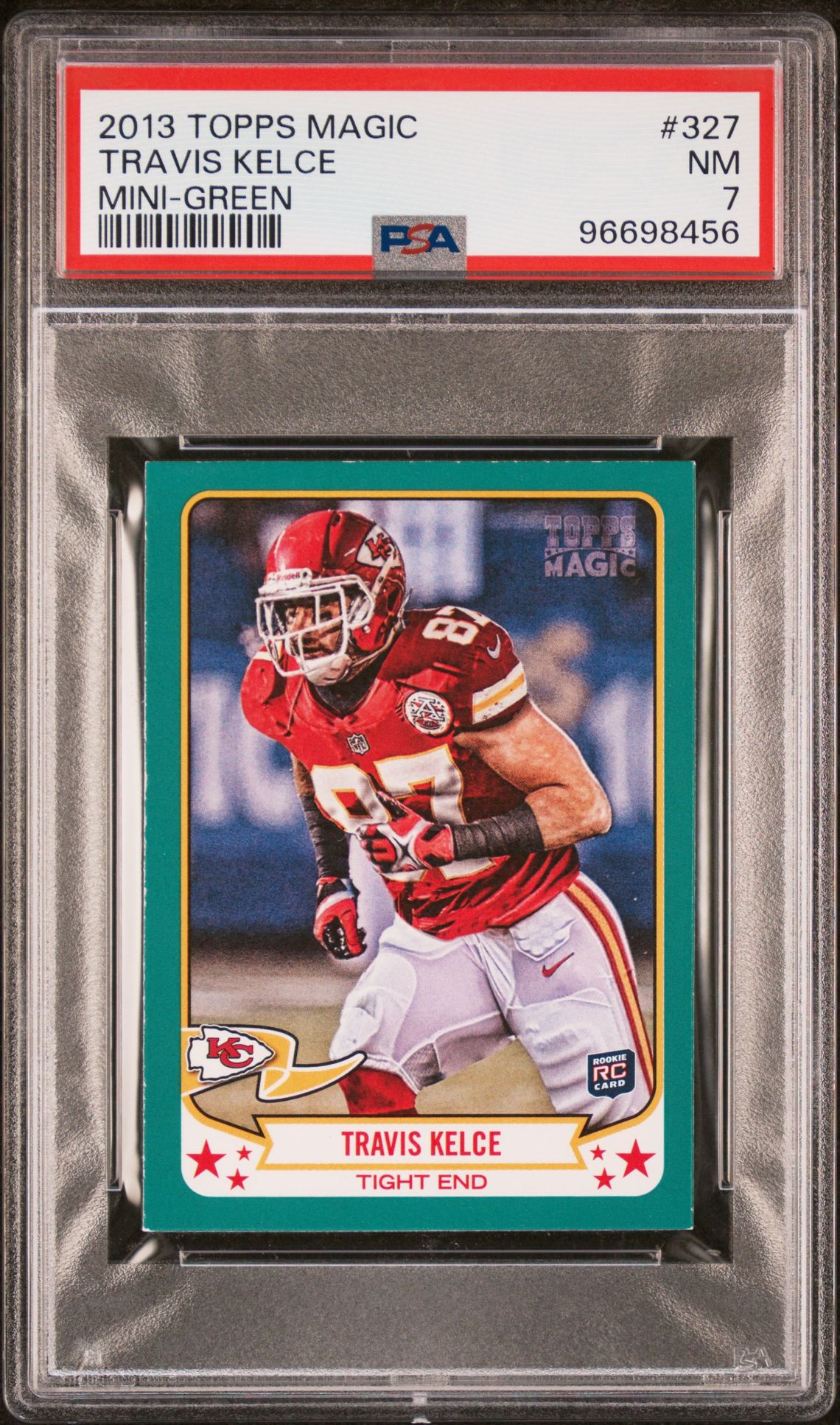 2013 Topps TOPPS MAGIC MINI-GREEN #327 Travis Kelce front
