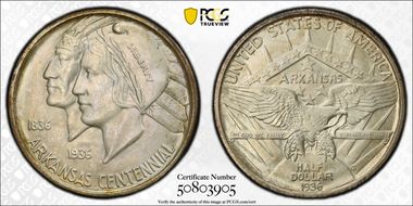 1936-D 50C Arkansas MS67