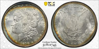 1878 7/8TF $1 Strong MS63