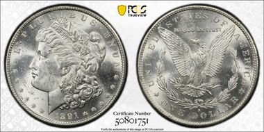 1891-S $1 MS62