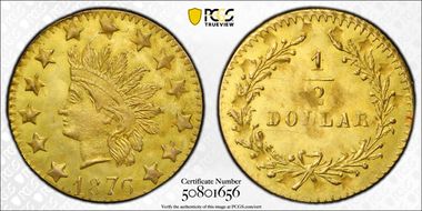 1876 G50C BG-1064 MS63