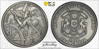 (2016) 1000 Fr KM-74 Anne Bonny Antique Finish SP69