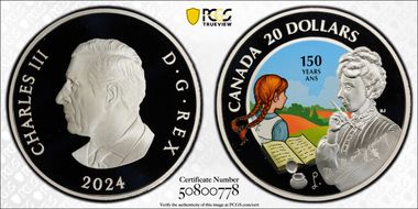 2024 $20 L.M. Montgomery 150th Ann. Colorized PR70DCAM