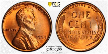 1953 1C MS66+ RD