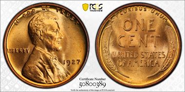 1927 1C MS66+ RD