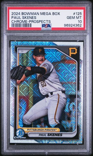 2024 Bowman Mega Box Chrome Prospects Paul Skenes #125 Gem Mt 10 front
