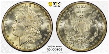 1890-O $1 MS65+ 