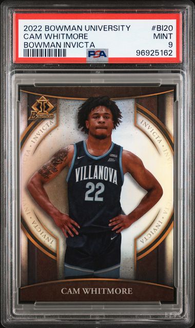2022 Bowman Chrome University Bowman Invicta Cam Whitmore #Bi20 (Bowman Invicta) Mint 9 front