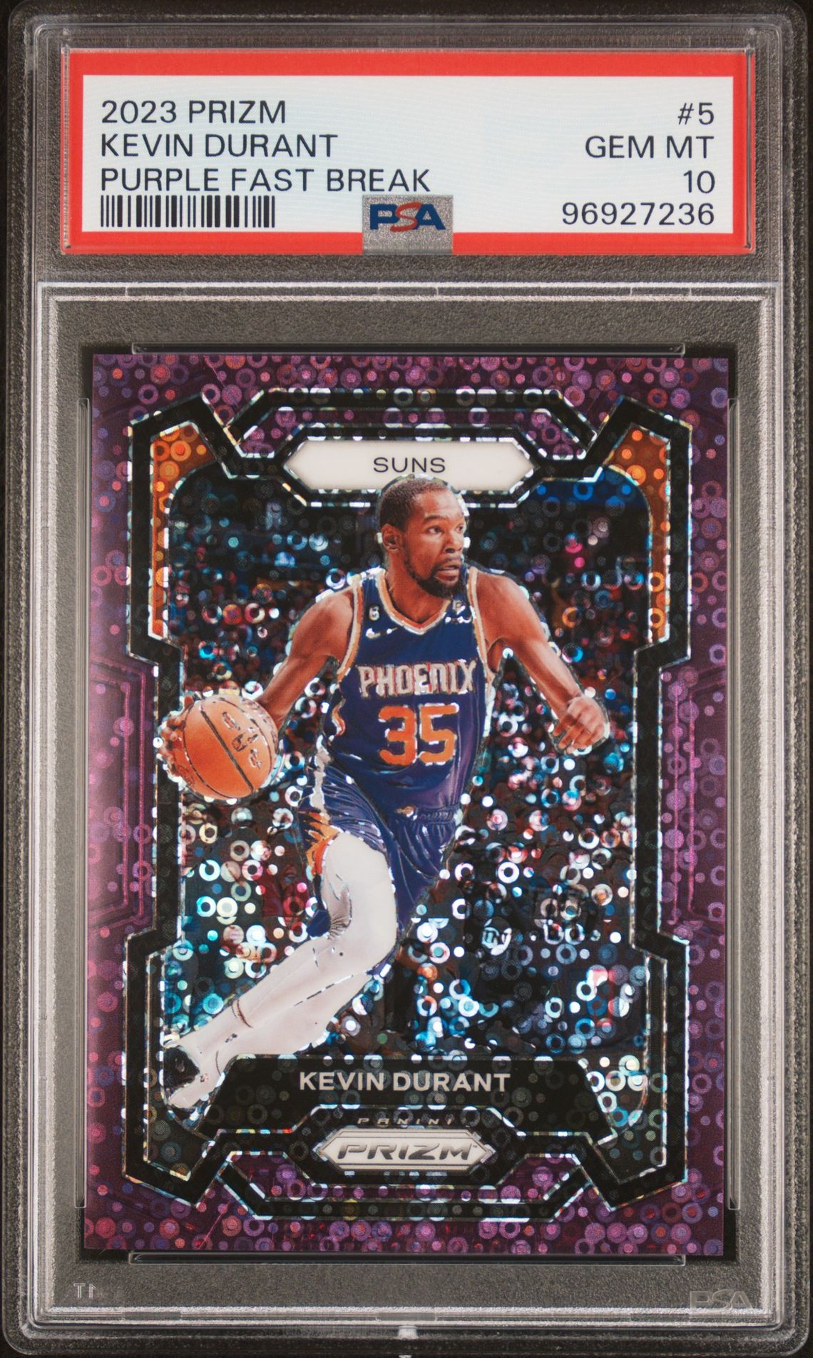 2023 Panini PANINI PRIZM PURPLE FAST BREAK #5 Kevin Durant front