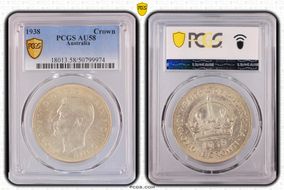 1938 Crown KM-34  Ag AU58