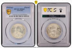 1943(m) Florin KM-40  Ag MS63