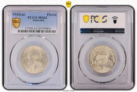 1942(m) Florin KM-40  Ag MS63