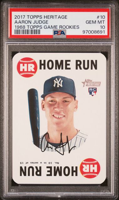 2017 Topps TOPPS HERITAGE 1968 TOPPS GAME ROOKIES 1968 TOPPS GAME ROOKIES #10 Aaron Judge front