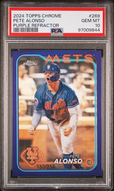 2024 Topps TOPPS CHROME Purple Refractor #269 Pete Alonso front