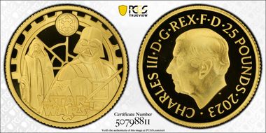 2023 £25 Darth Vader and Emperor Star Wars - First Strike PR70DCAM