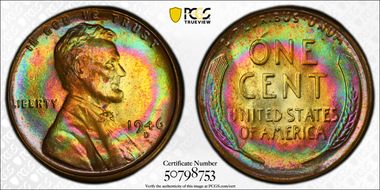 1946-D 1C MS65RB