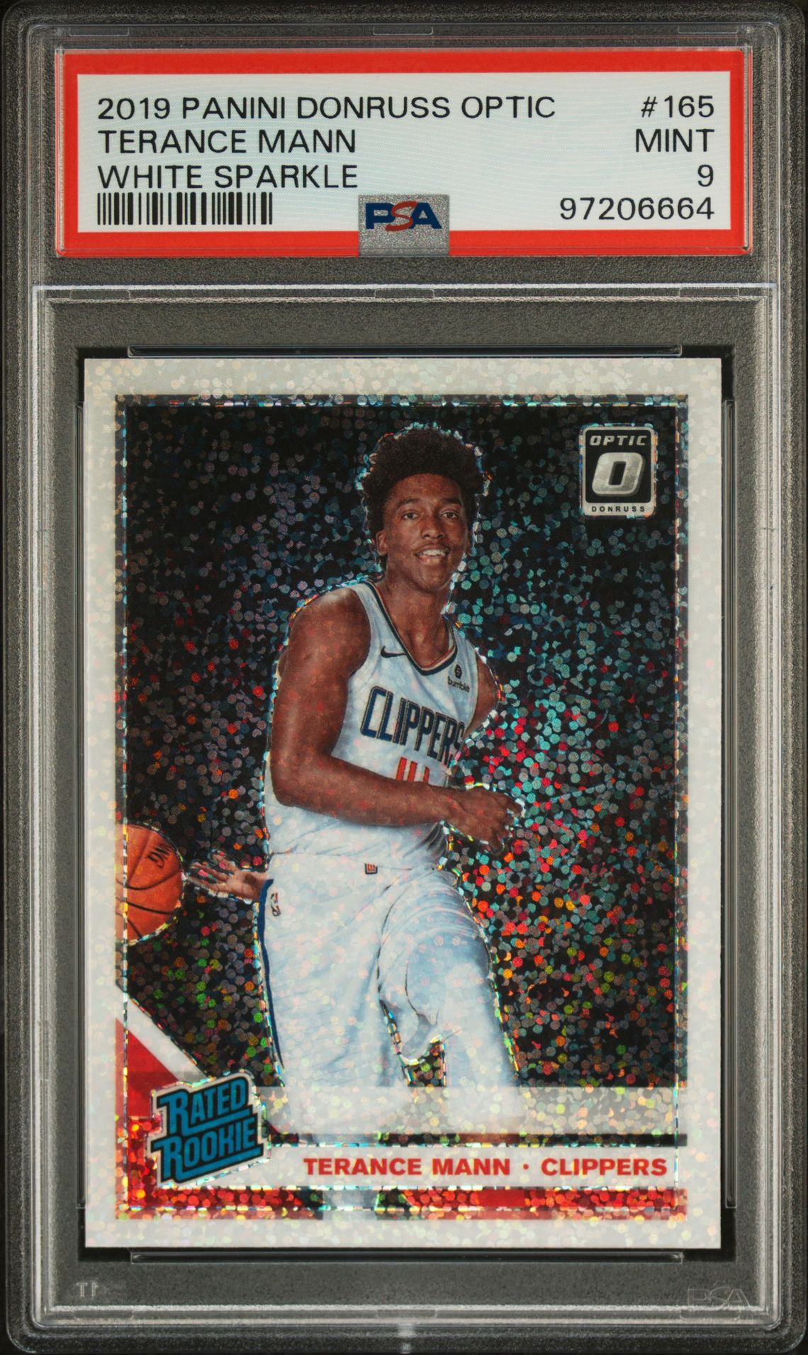 2019 Panini PANINI DONRUSS OPTIC WHITE SPARKLE #165 Terance Mann front