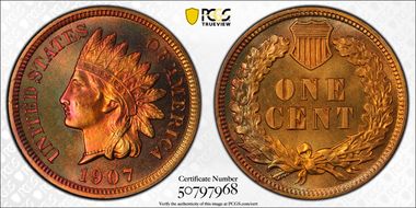 1907 1C PR67+ RB