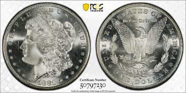 1881-S $1 MS67+