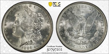 1886 $1 MS67