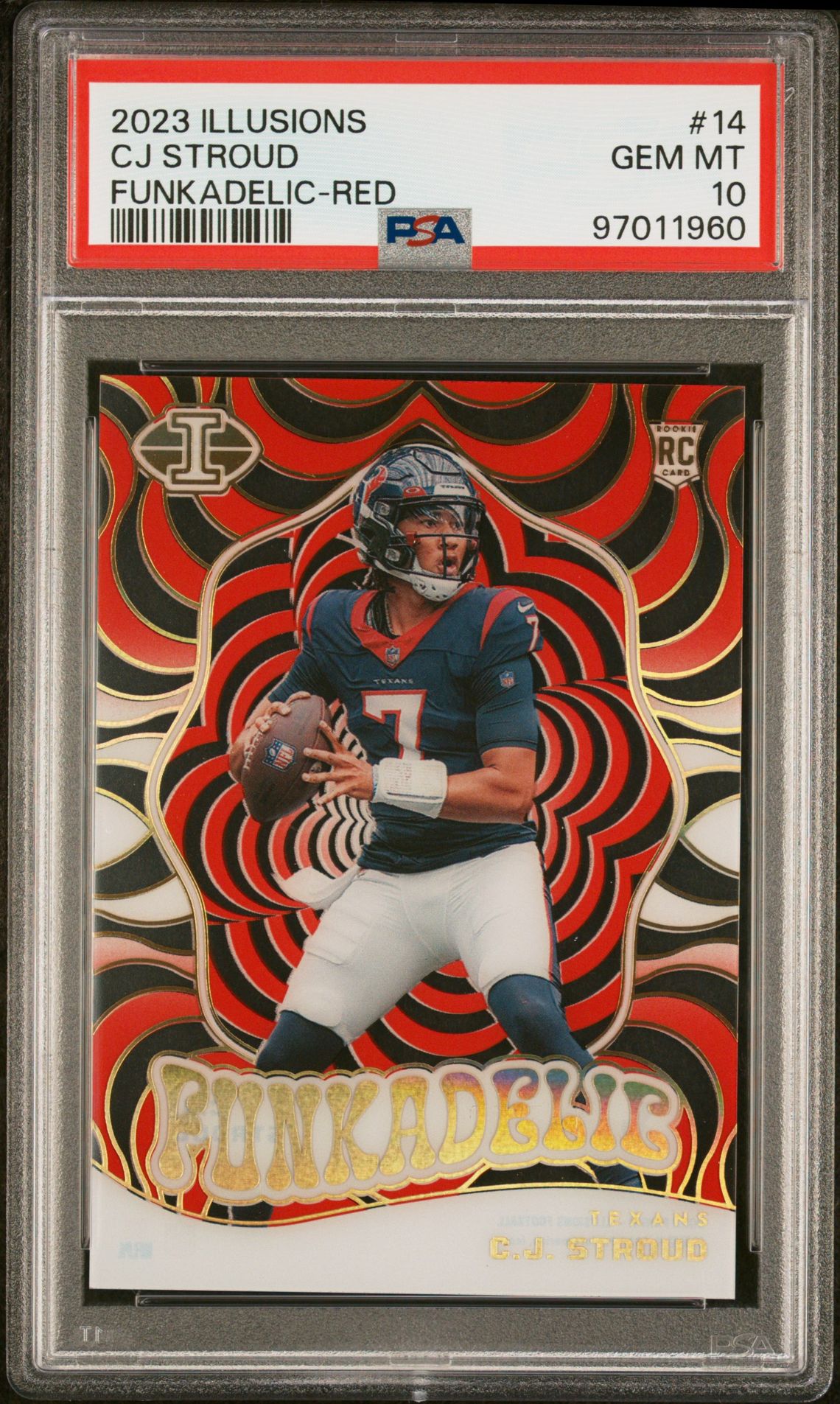 2023 Panini PANINI ILLUSIONS FUNKADELIC Red #14 Cj Stroud front