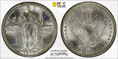 1917 25C Type 1 MS67FH