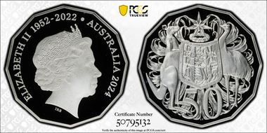 2024 50C Queen Elizabeth II Silver PR70DCAM