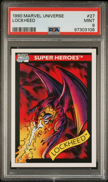 1990 Impel Marvel Universe #27 Lockheed front
