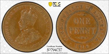 1914 (L) 1D AU53BN