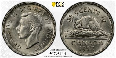 1937 5C Dot MS64