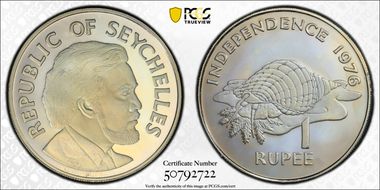 1976 Rupee Independence PR69DCAM