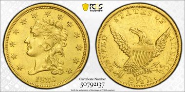 1836 $2.50 Script 8 N1