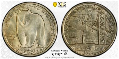 1936-S 50C Bay Bridge MS67