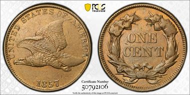1857 1C Flying Eagle N1