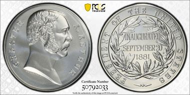 (2024-S) Medal Chester A. Arthur Silver Matte Finish First Strike MS70