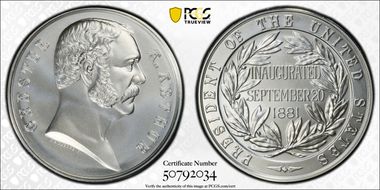 (2024-S) Medal Chester A. Arthur Silver Matte Finish First Strike MS70