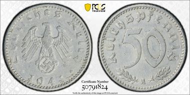 1941-A 50 Pfg J-372 AU53