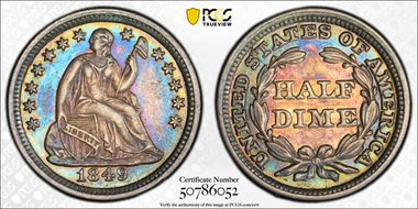 1849/6 H10C 9 Over Widely Placed 6 AU58