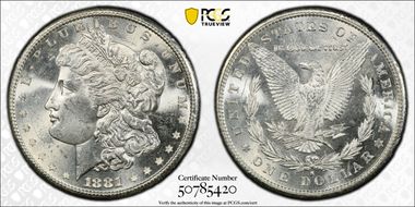1881-S $1 MS63